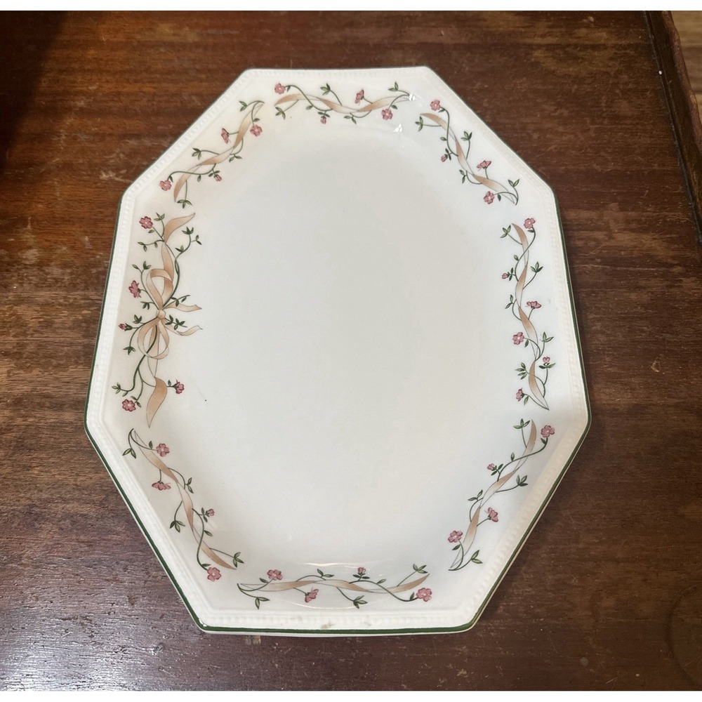 JOHNSON BROTHERS ETERNAL BEAU SARINA MASCHERONI PLATTER 12x9-1/8"